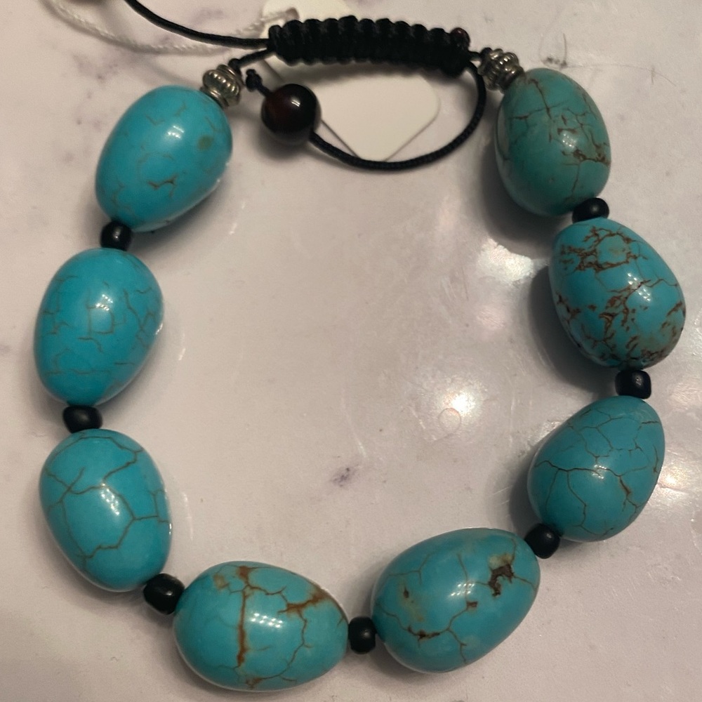 Genuine Turquoise beaded bracelet